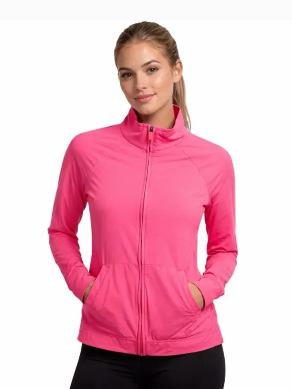 Lilly Pulitzer Luxletic Hadlee Jacket Full Zip Pink Preppy UPF 50 Golf Size S